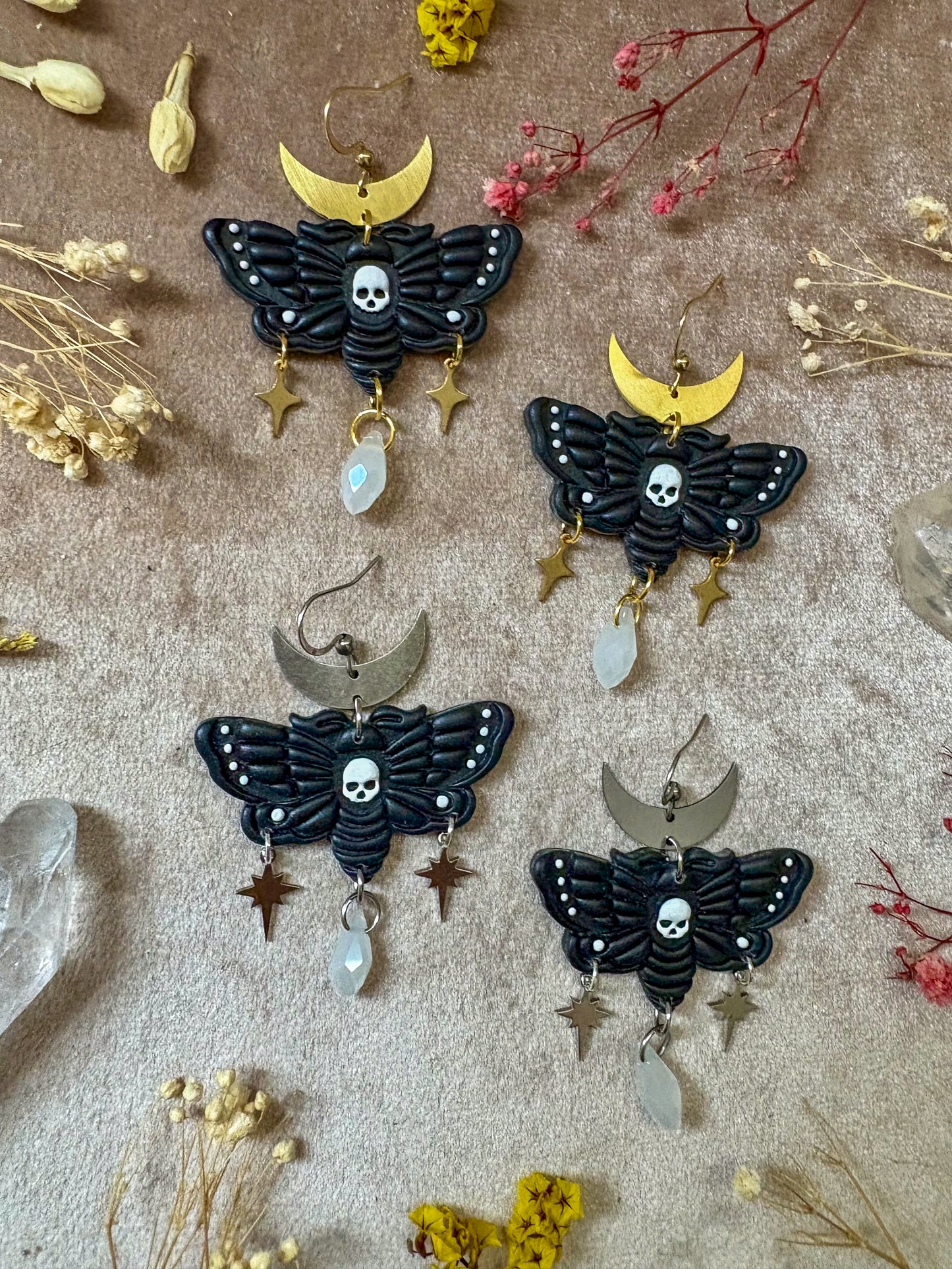 Death Moth Earrings