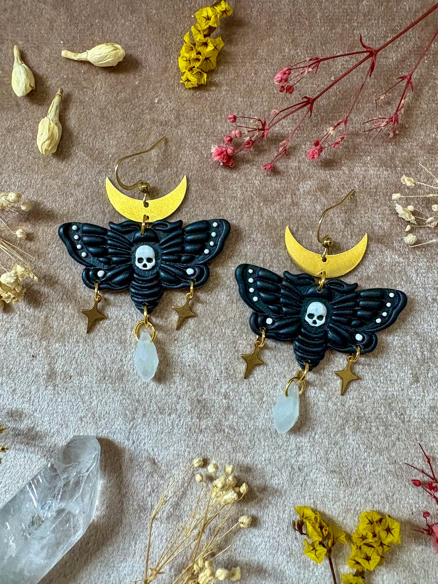 Death Moth Earrings