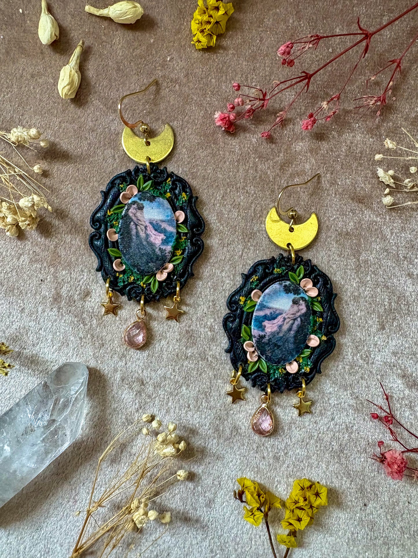 Rochegrosse's "Two Women Kissing in Nature" Painting Earrings