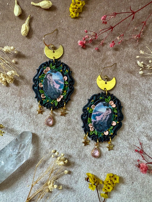 Rochegrosse's "Two Women Kissing in Nature" Painting Earrings