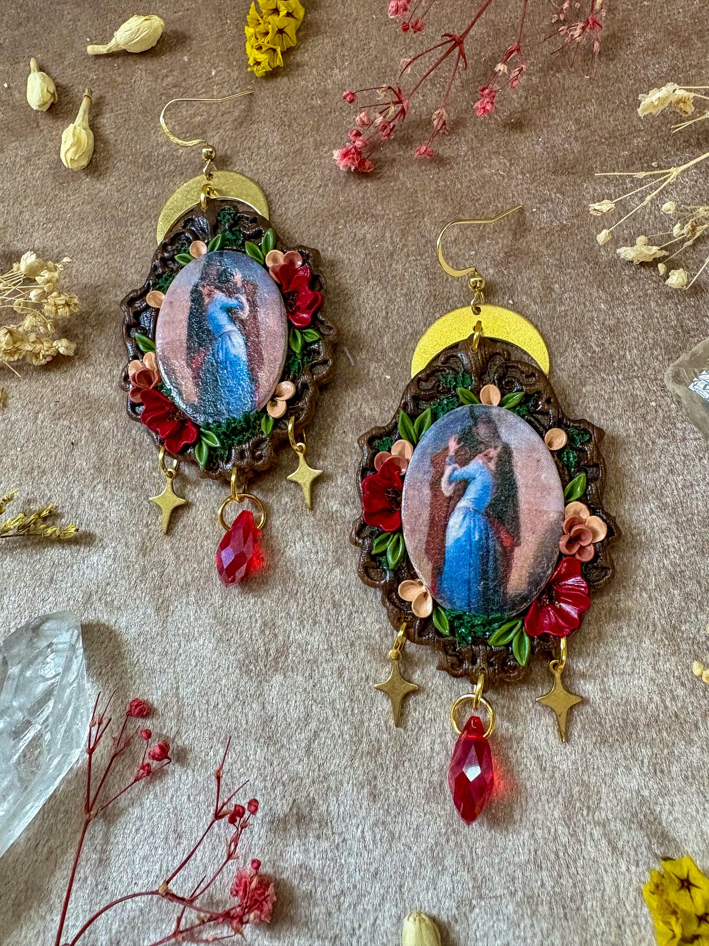 Hayez's "The Kiss" Painting Earrings