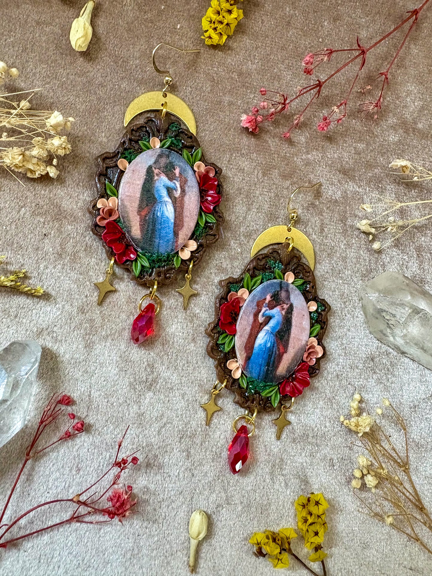 Hayez's "The Kiss" Painting Earrings