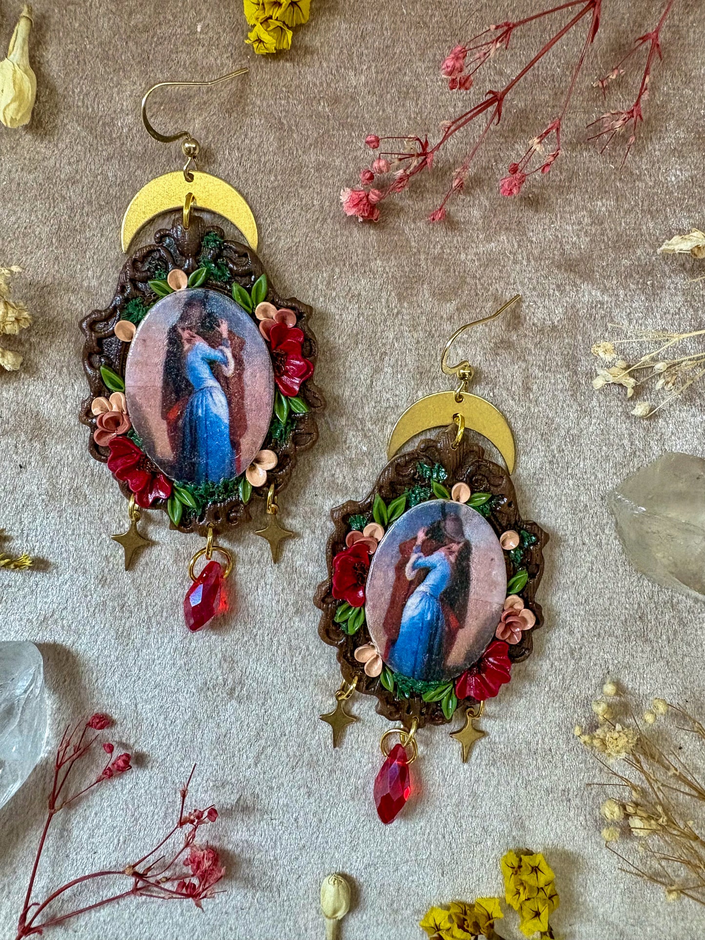 Hayez's "The Kiss" Painting Earrings