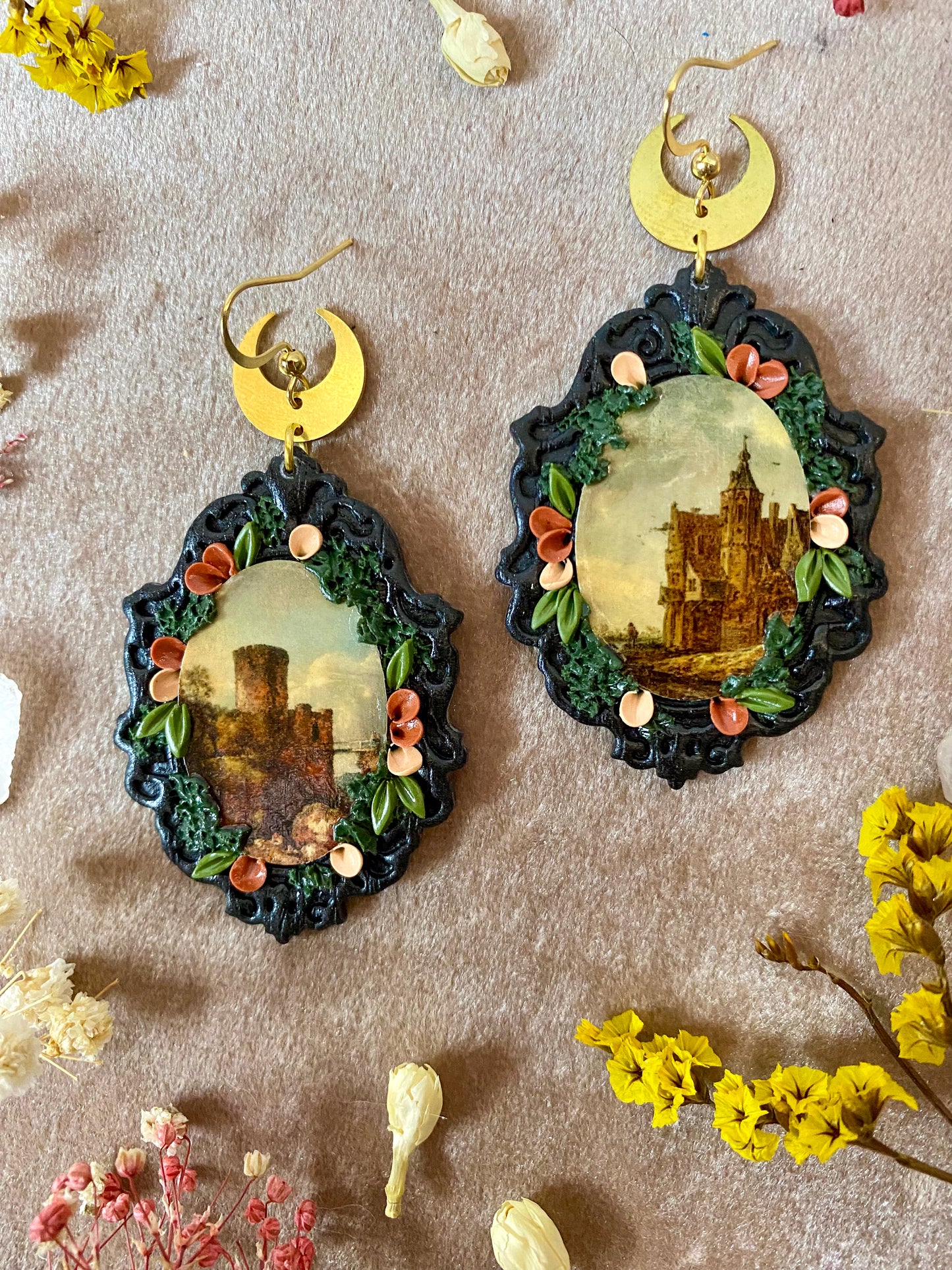 Castle Fine Art Frame Earrings