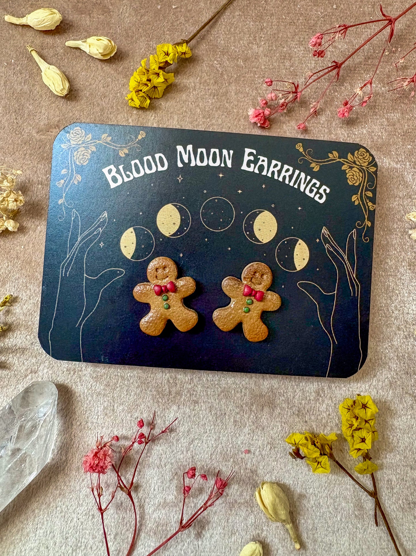 Gingerbread Man Stud Earrings