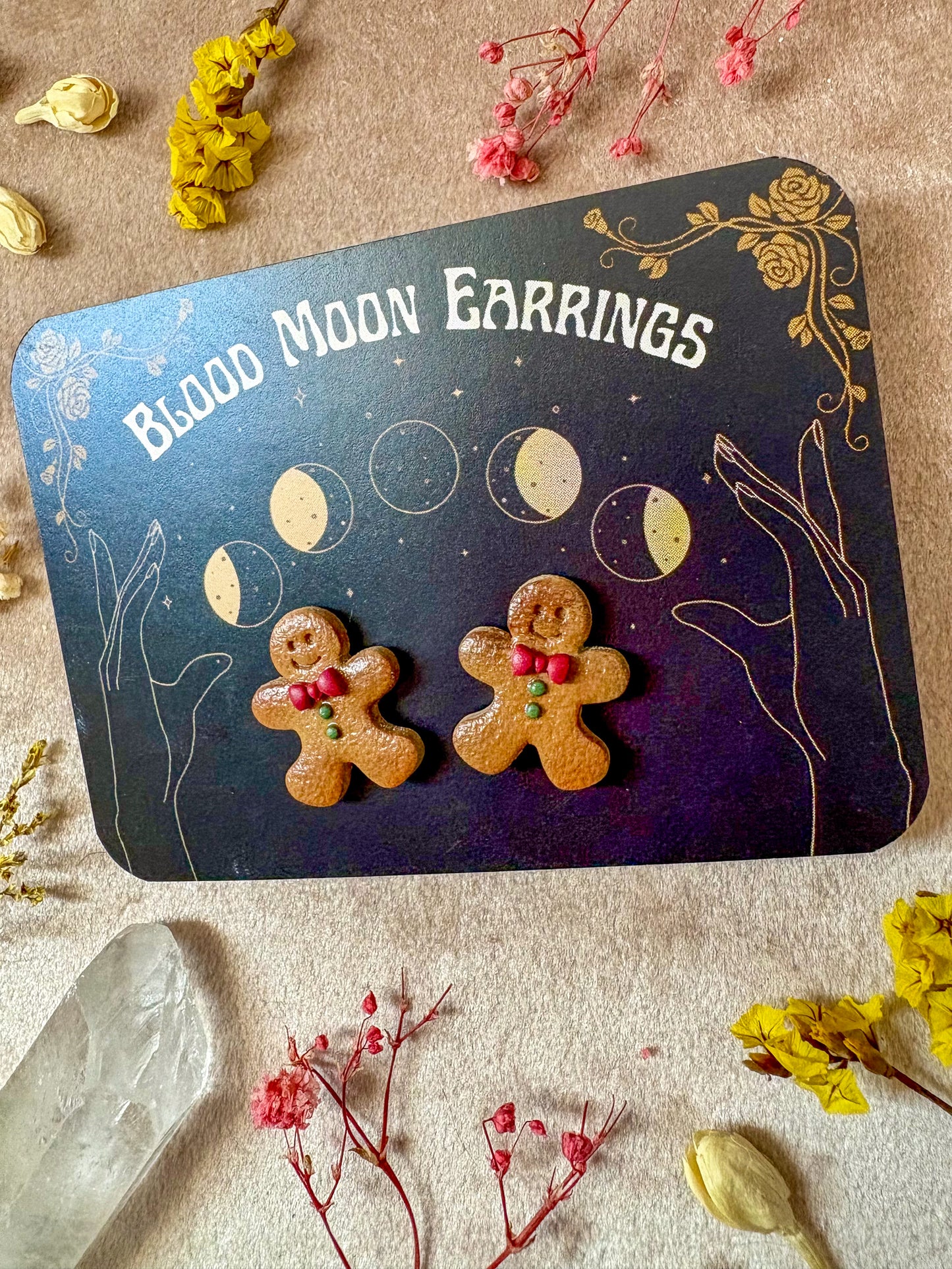 Gingerbread Man Stud Earrings