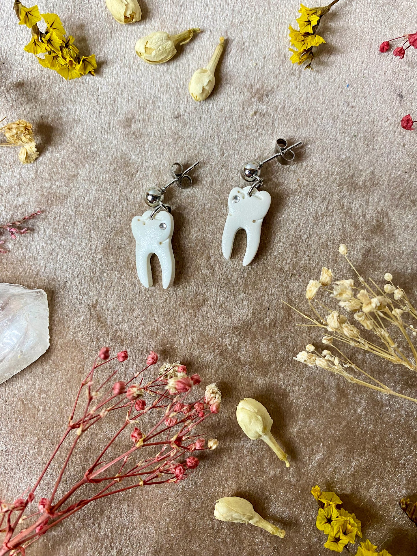 Jeweled Tooth Midi Earrings