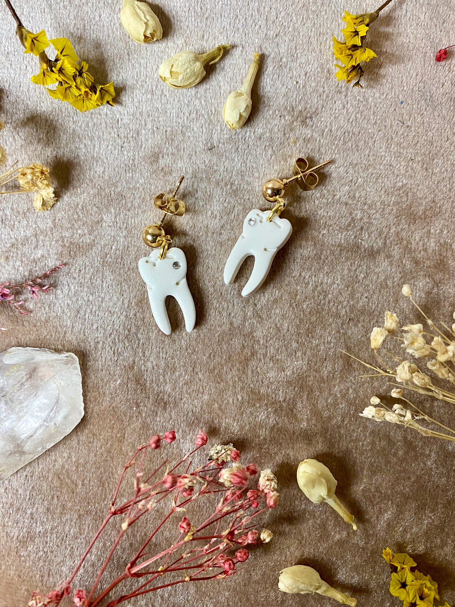 Jeweled Tooth Midi Earrings