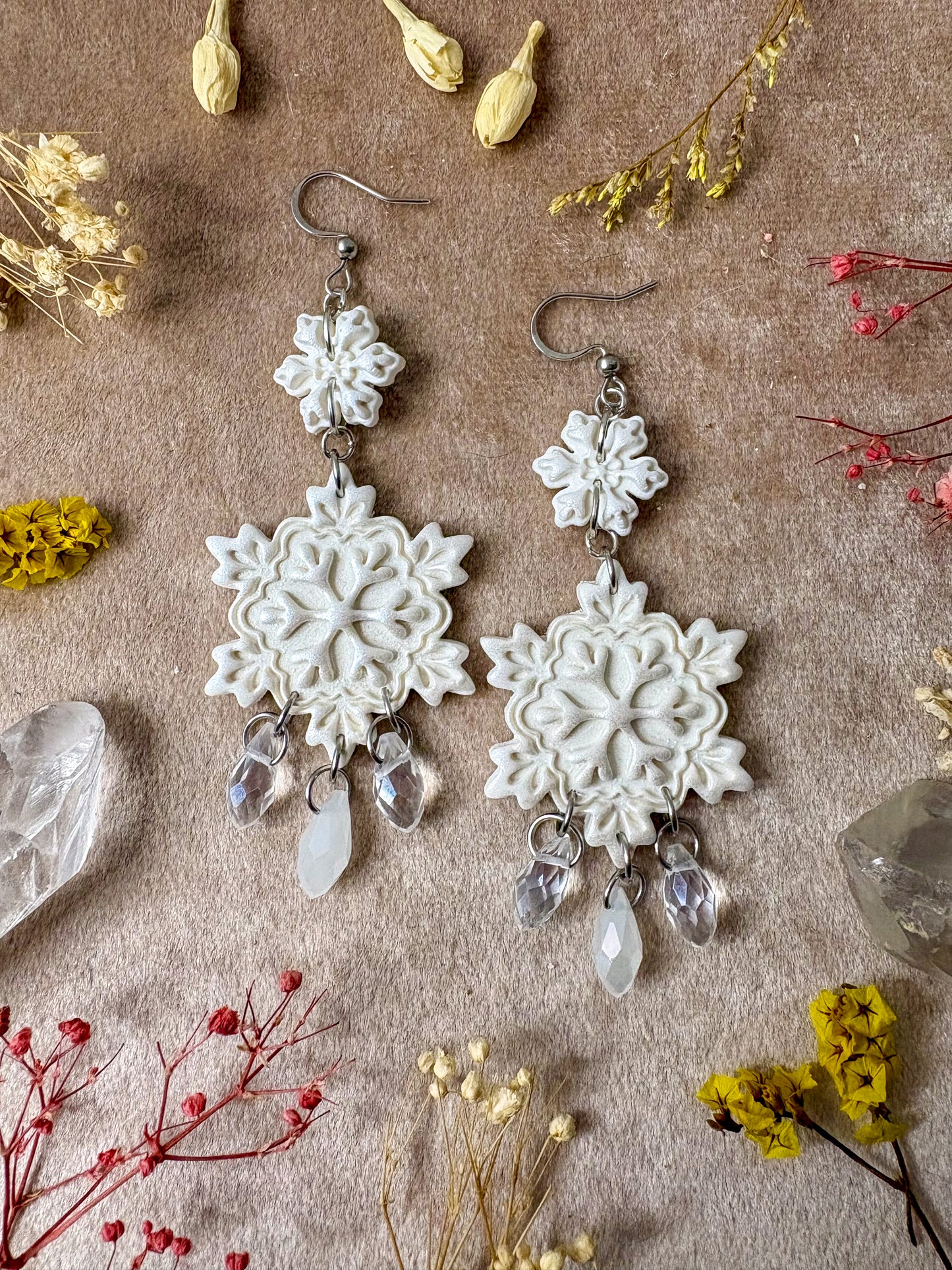 Snowflake Dangle Earrings