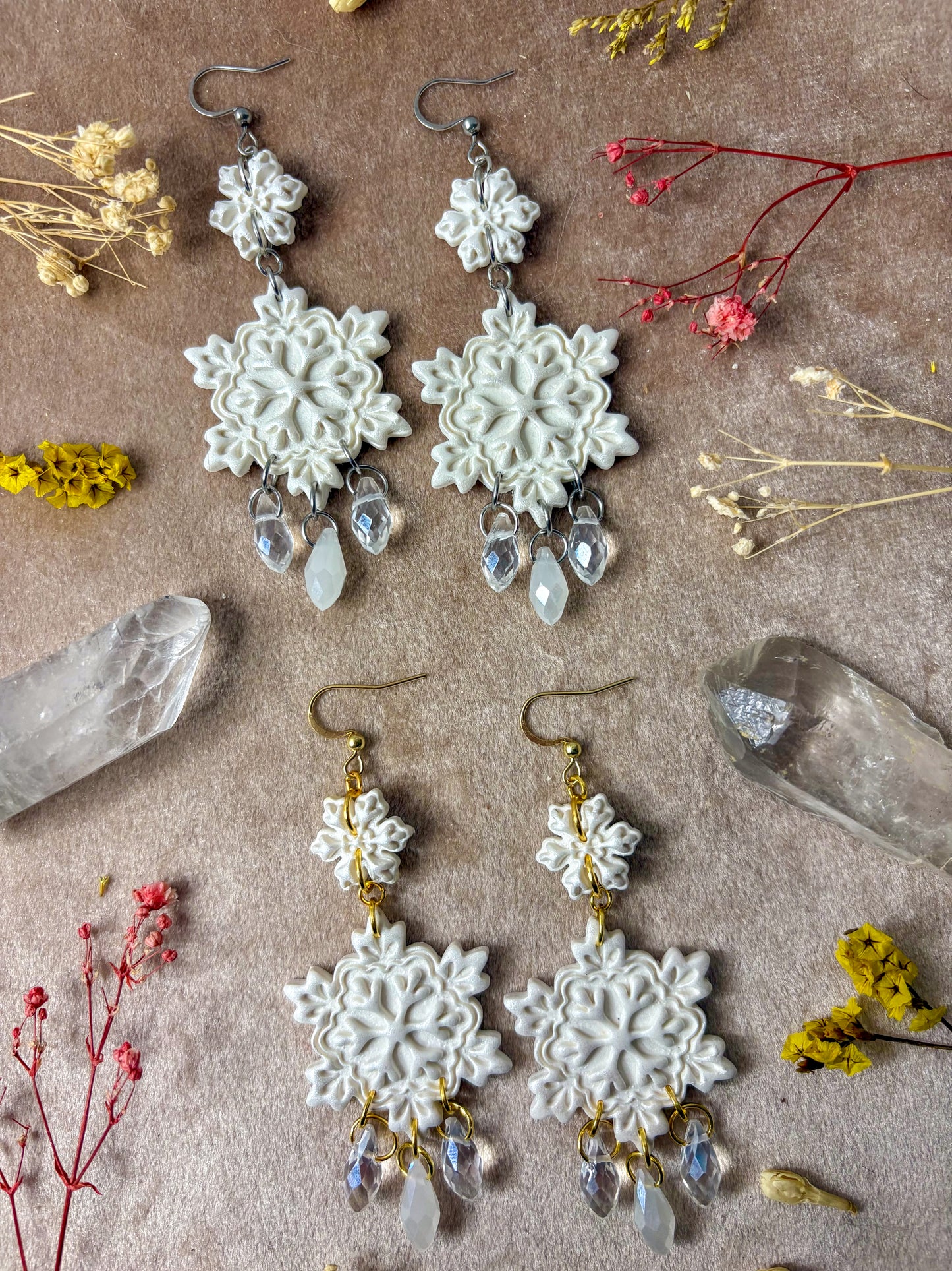 Snowflake Dangle Earrings