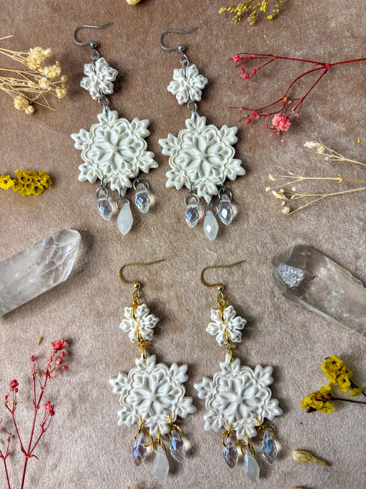 Snowflake Dangle Earrings
