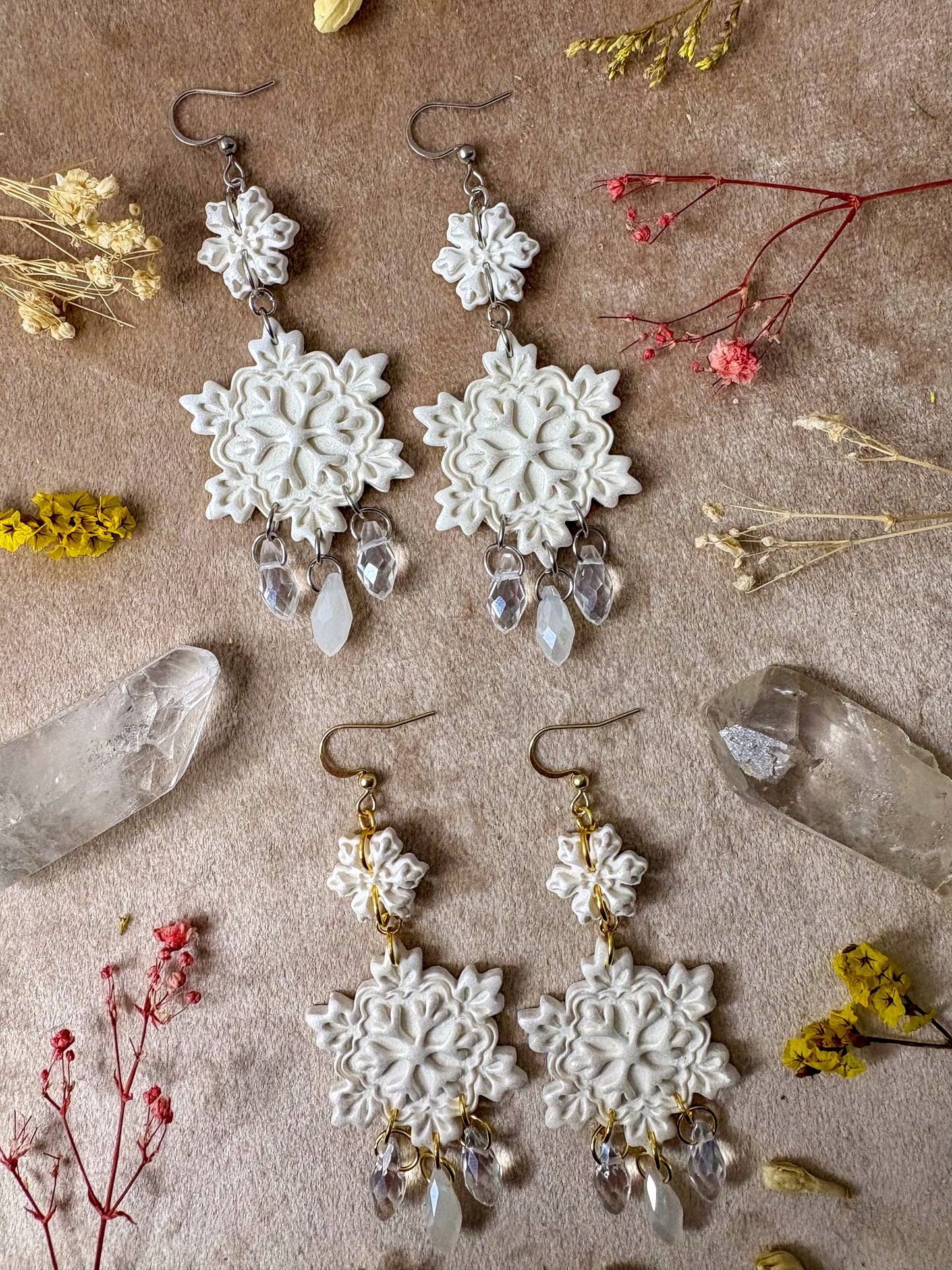 Snowflake Dangle Earrings