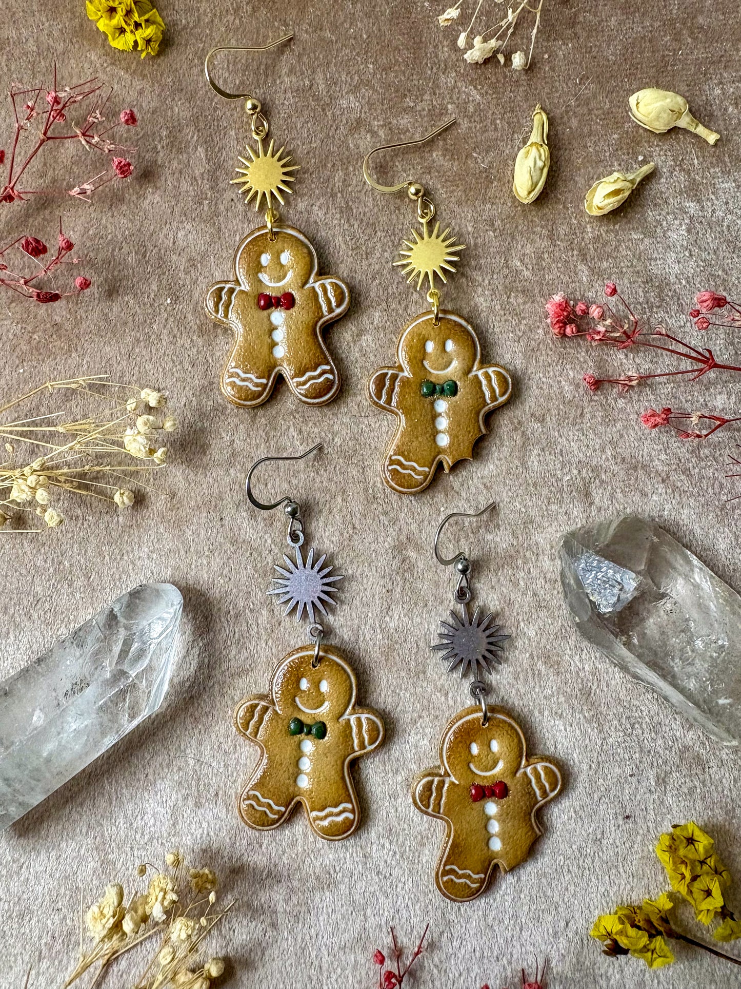 Bitten Gingerbread Men Earrings