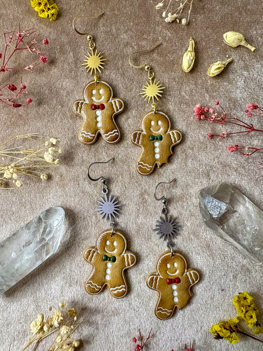 Bitten Gingerbread Men Earrings