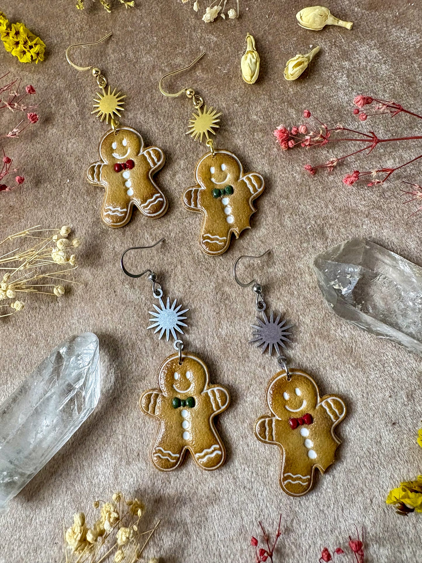 Bitten Gingerbread Men Earrings