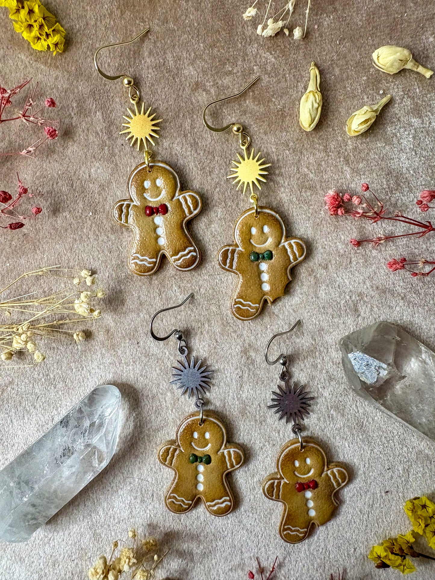 Bitten Gingerbread Men Earrings