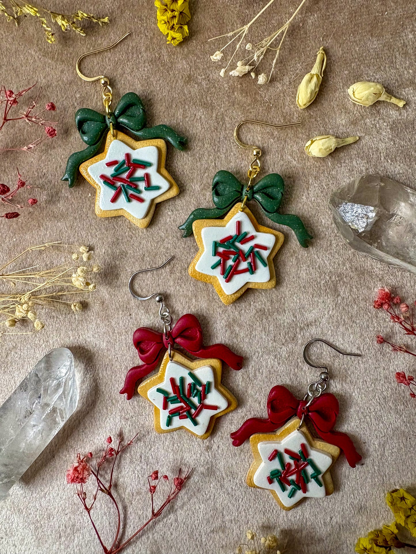Star Sprinkle Cookie Earrings