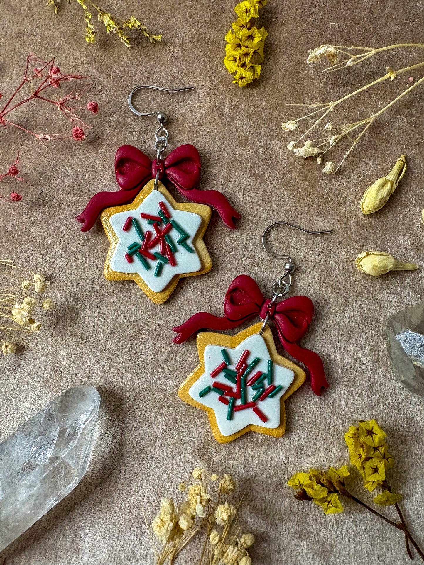Star Sprinkle Cookie Earrings