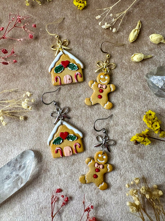 Gingerbread and Home Earrings