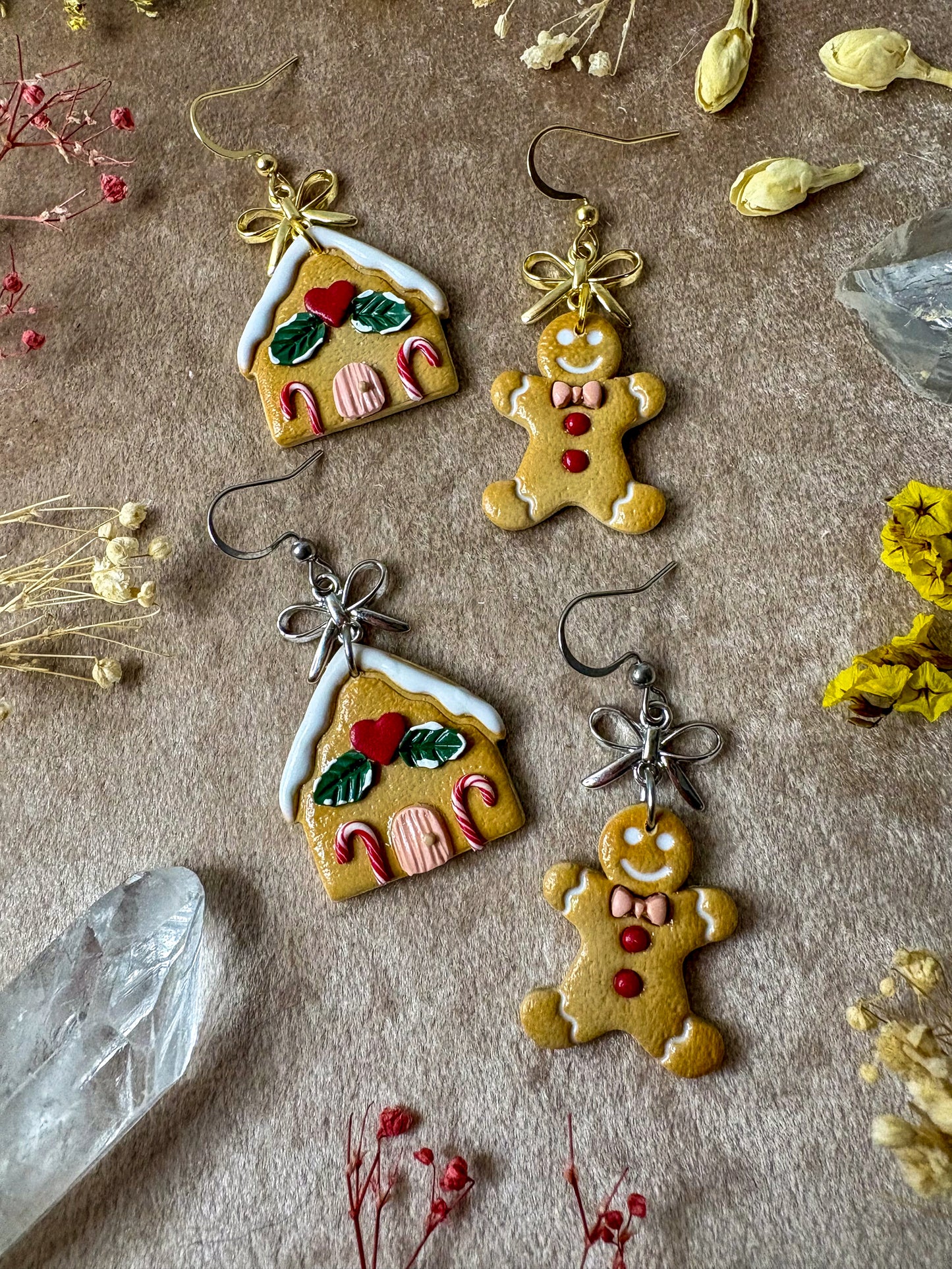 Gingerbread and Home Earrings