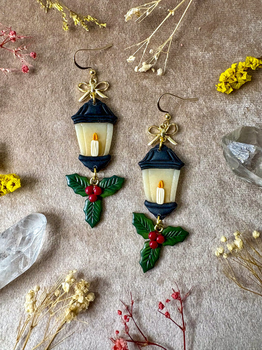 Winter Lamp Post Earrings