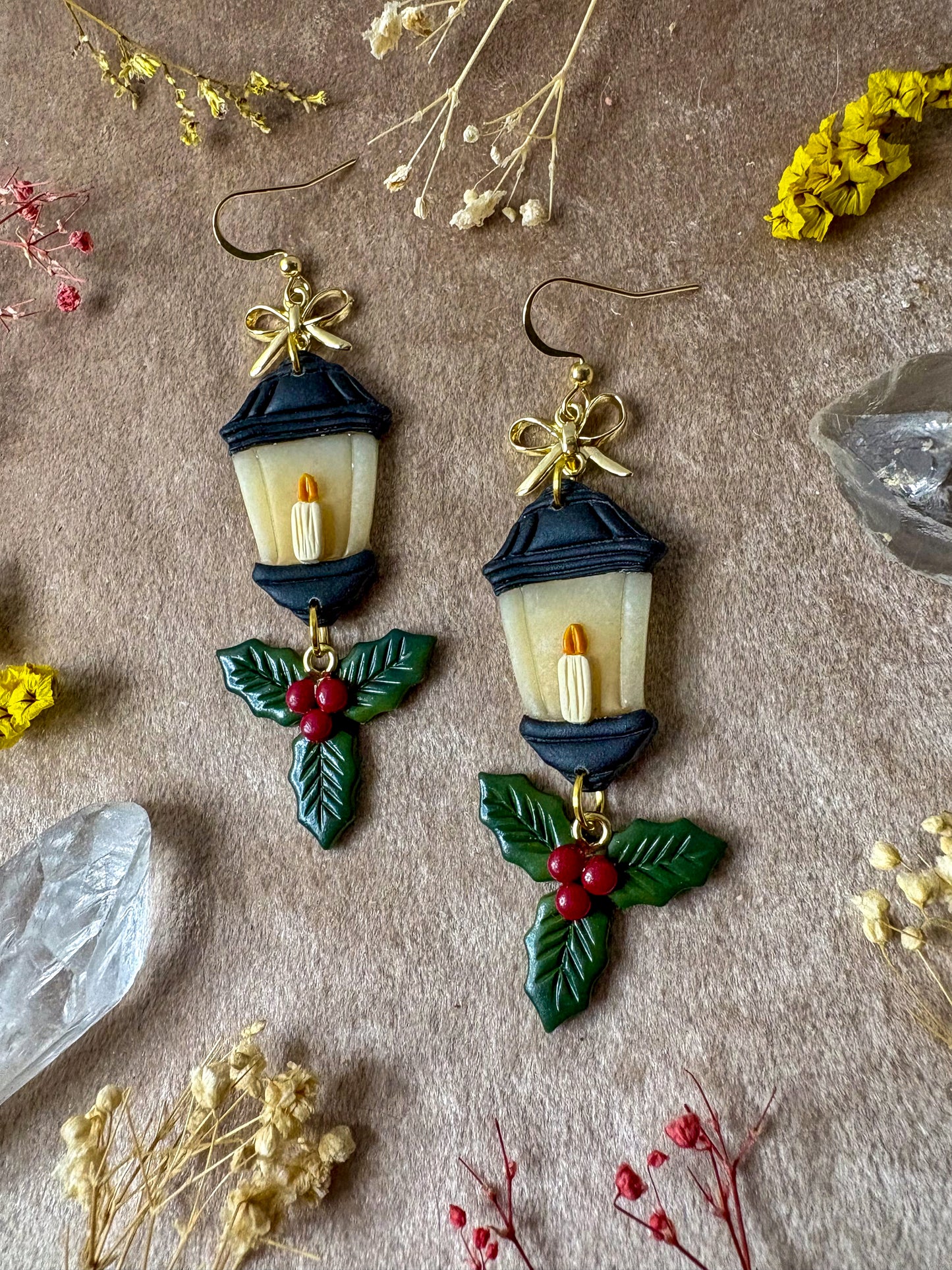 Winter Lamp Post Earrings