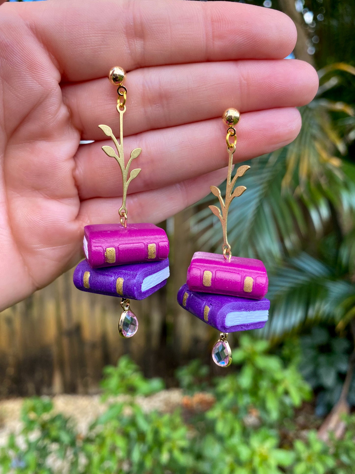 Double Book Stack Earrings
