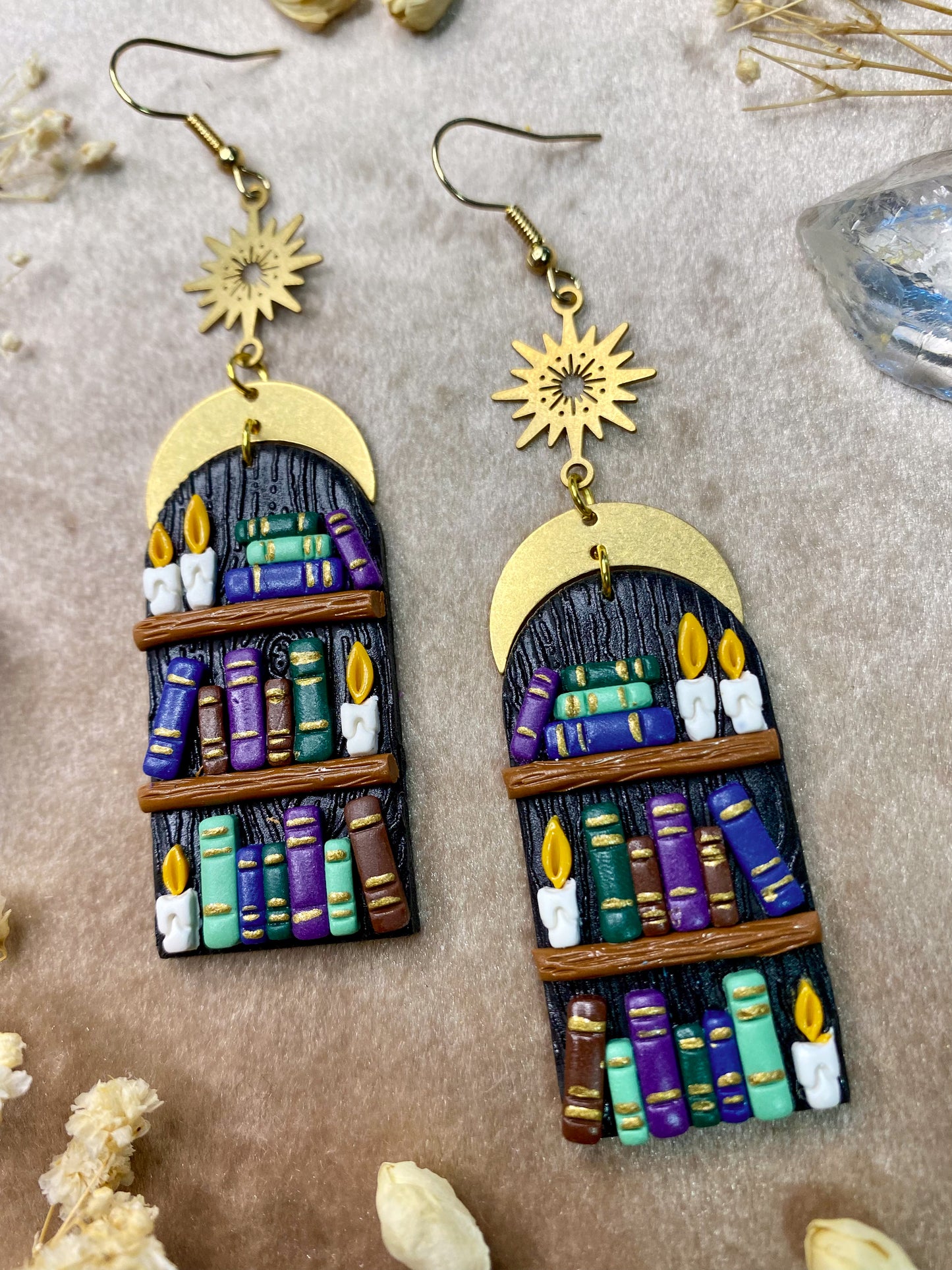 Candlelit Bookcase Earrings