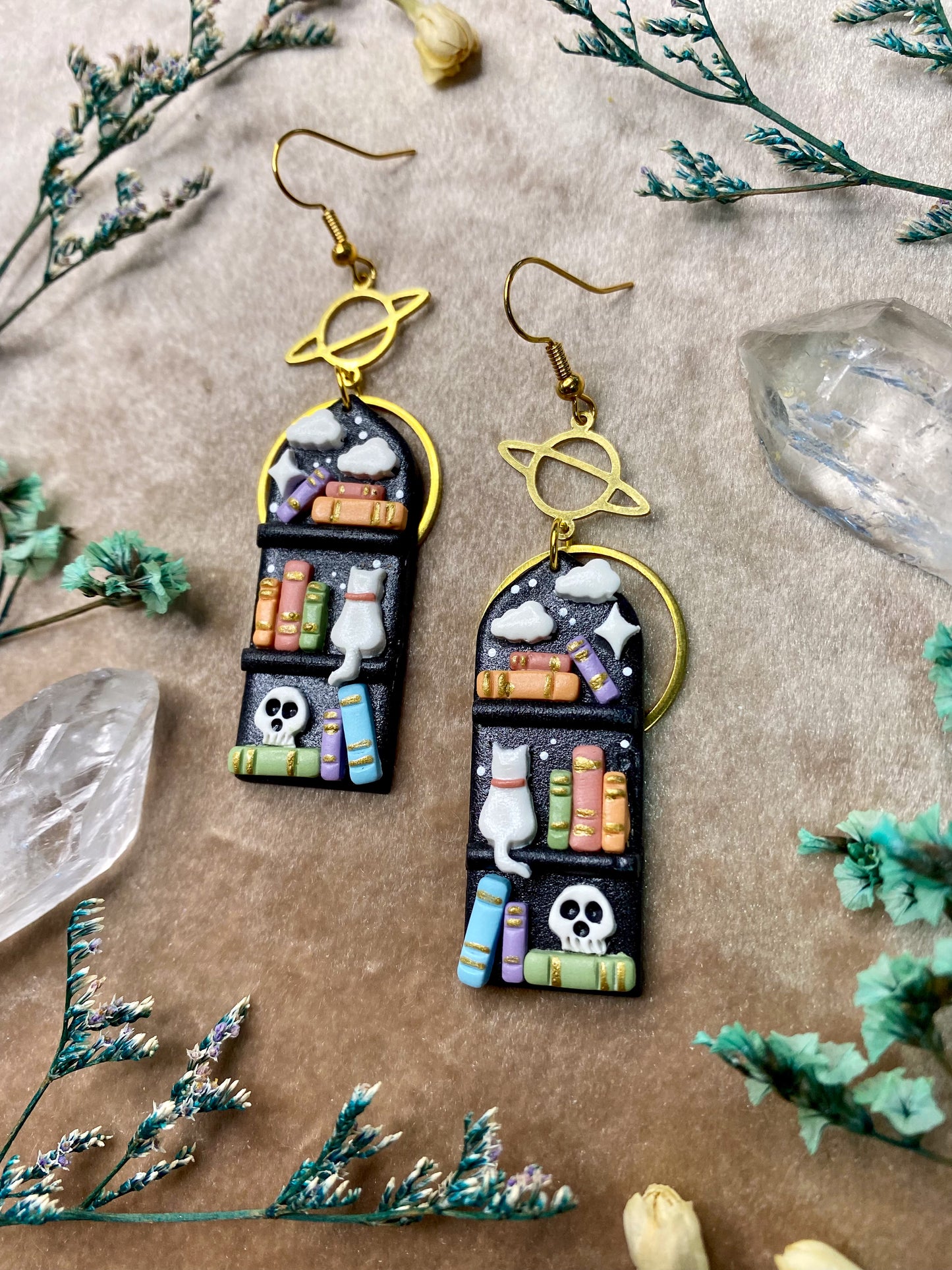 Out of this World Bookcase Earrings