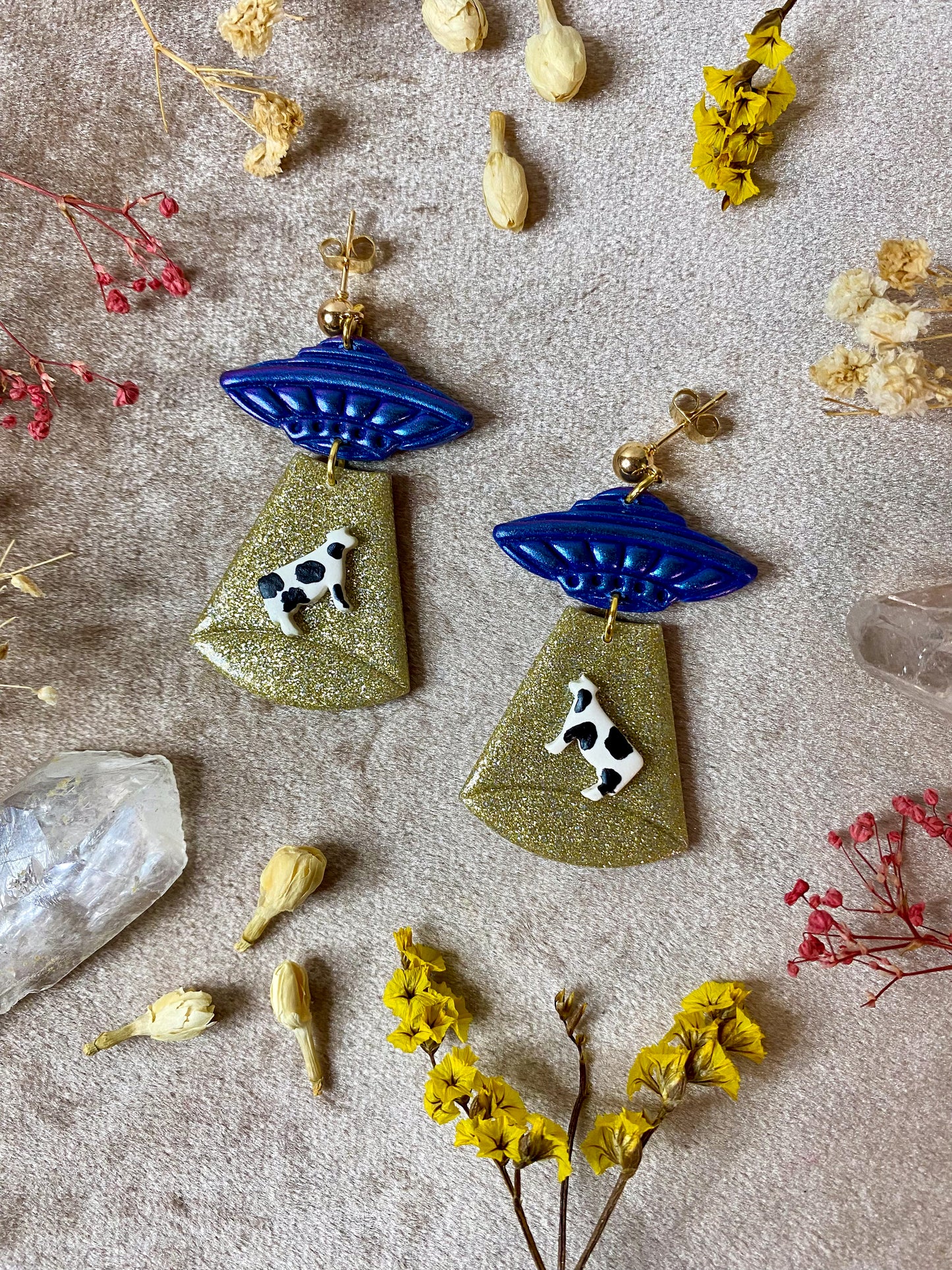 Alien Abduction (Glitter) Earrings