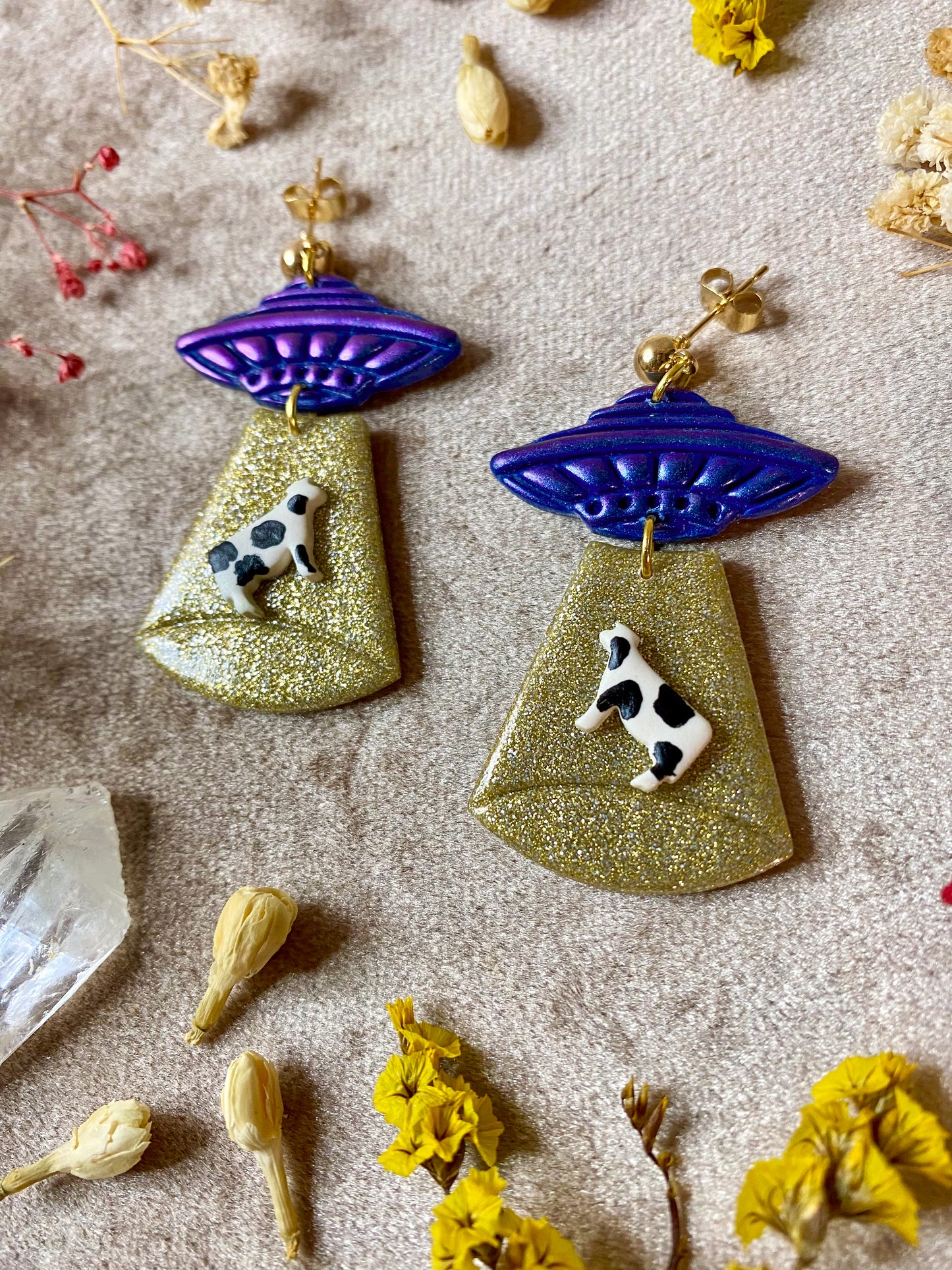 Alien Abduction (Glitter) Earrings