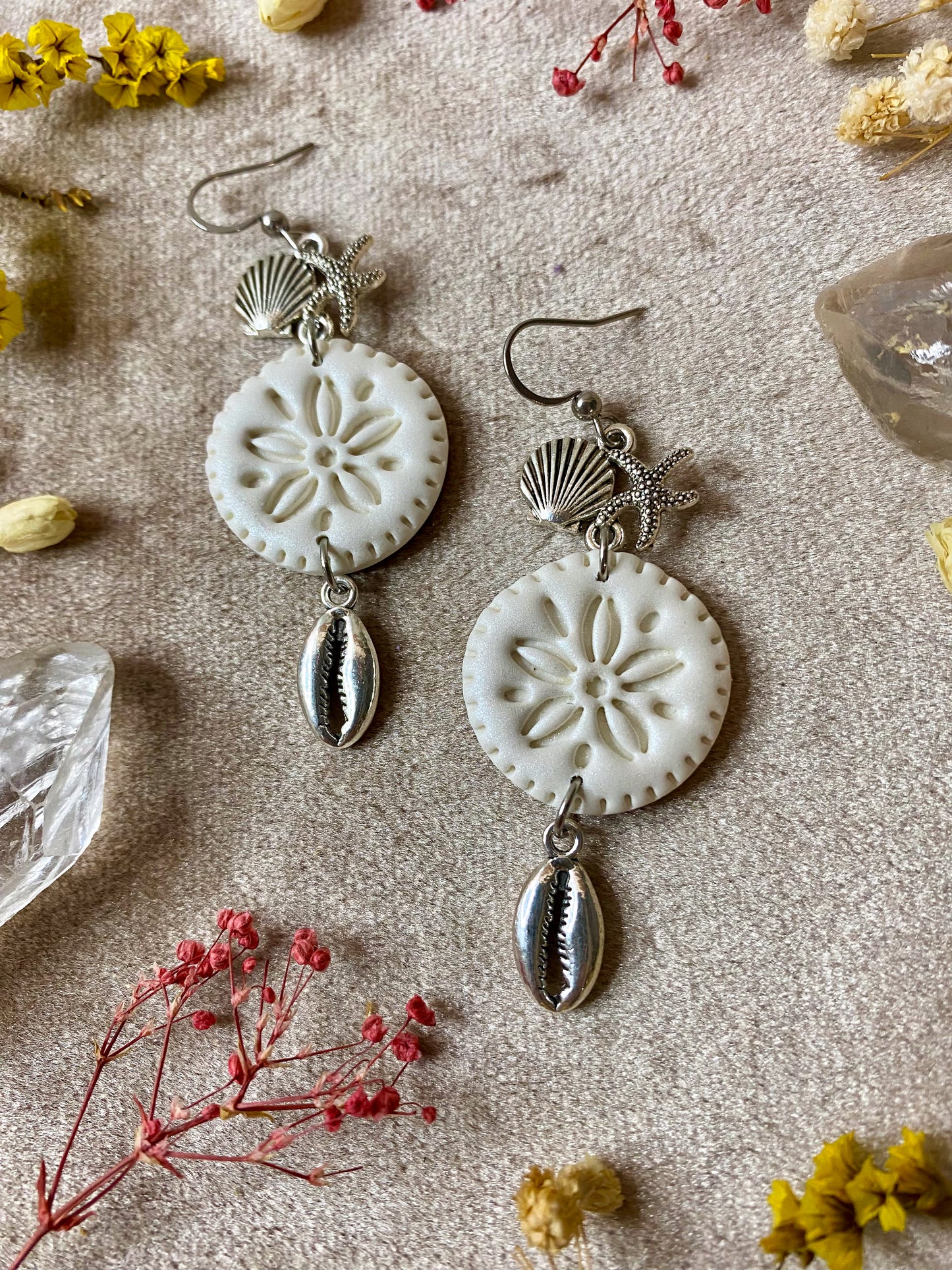 Sand Dollar Shell Earrings