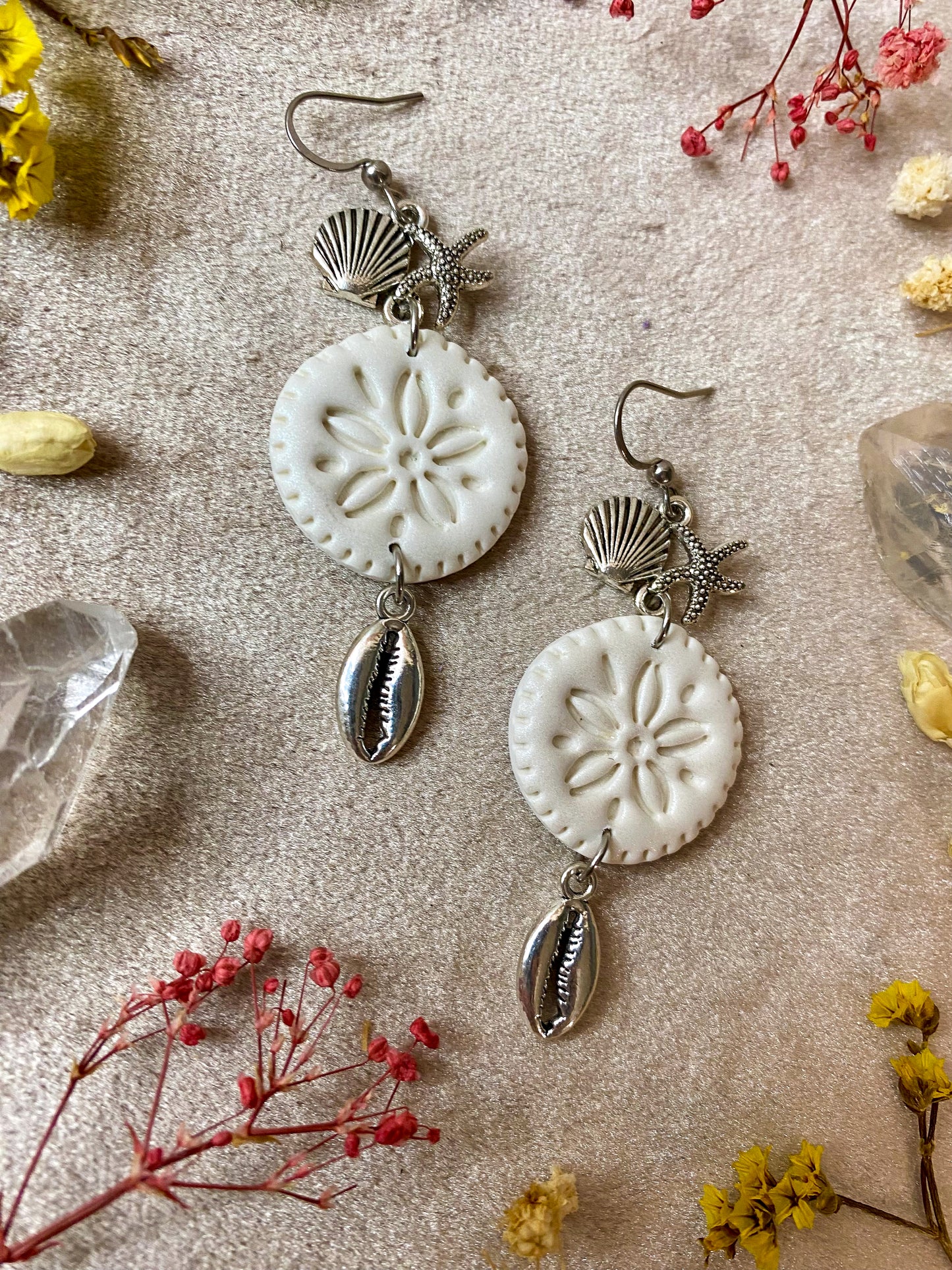 Sand Dollar Shell Earrings