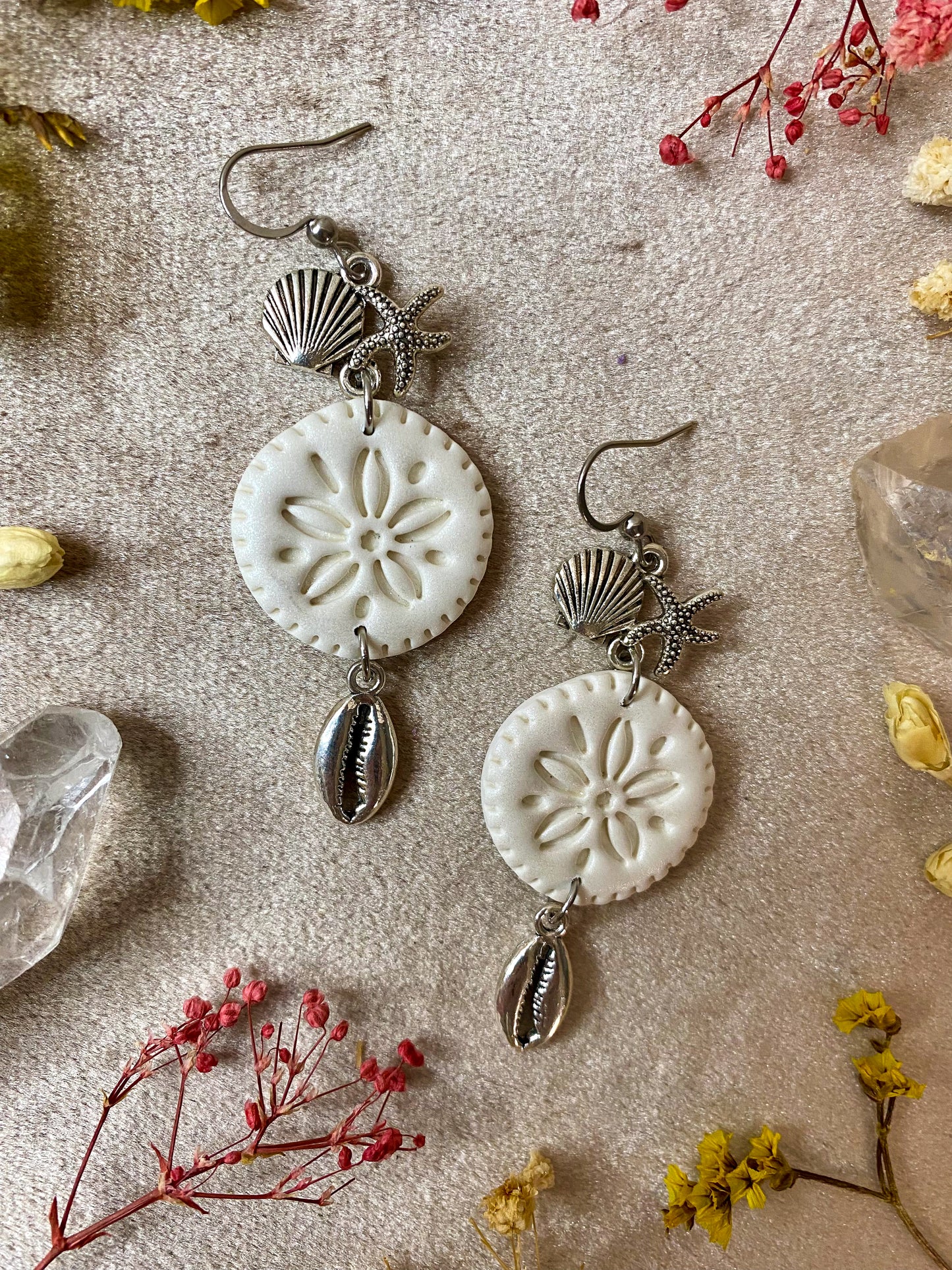 Sand Dollar Shell Earrings