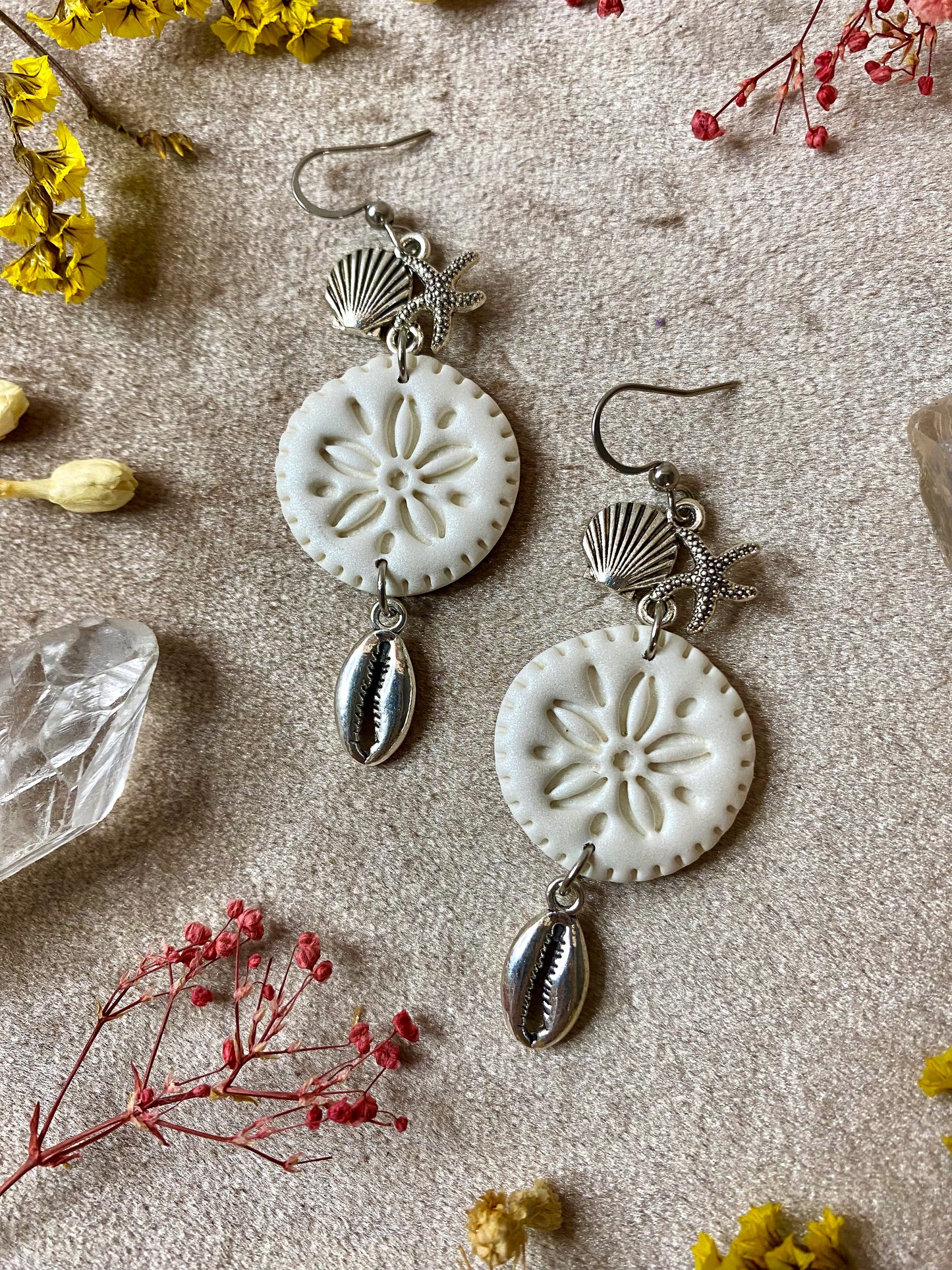 Sand Dollar Shell Earrings