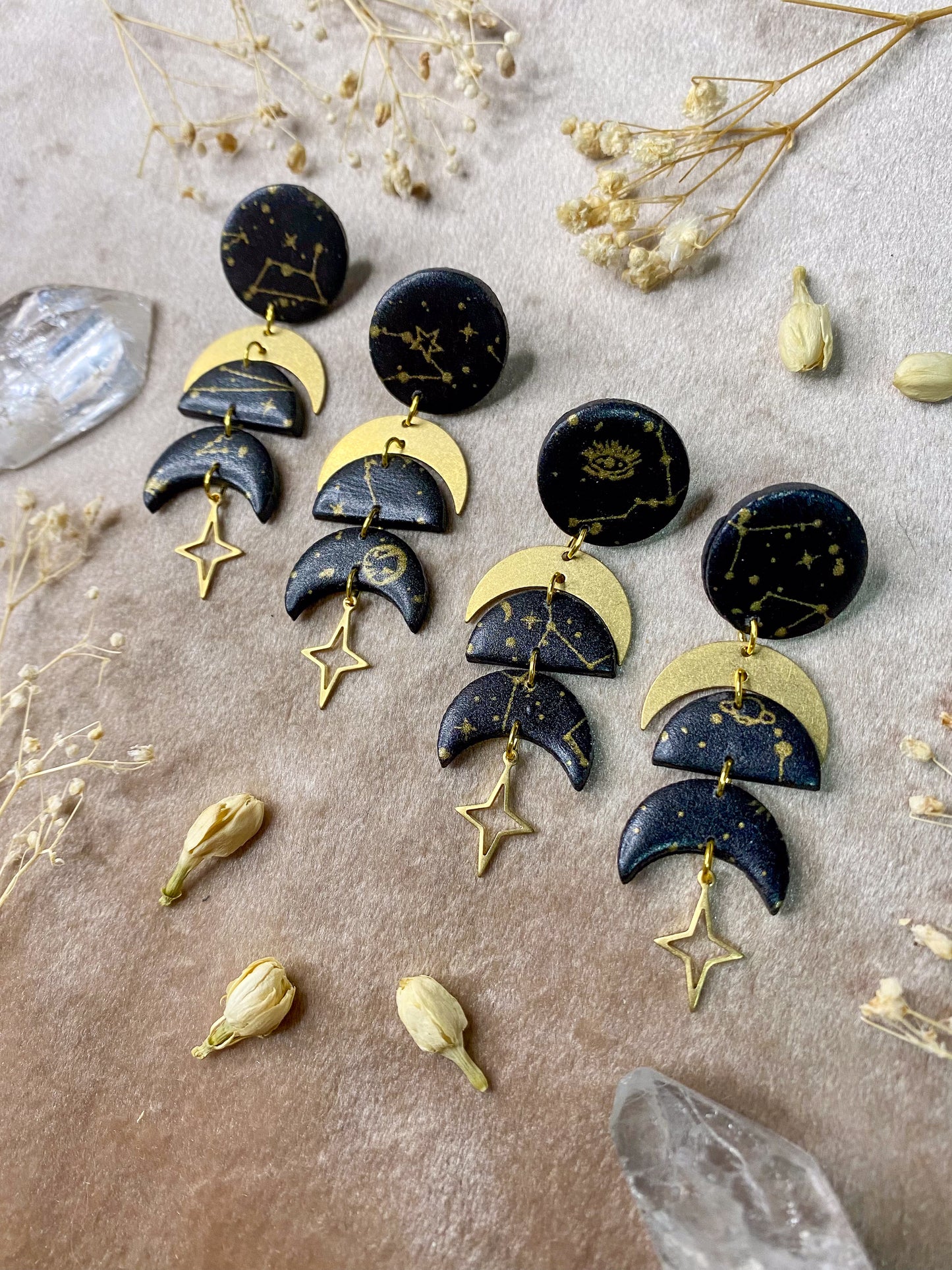 Constellation Moon Phase Earrings