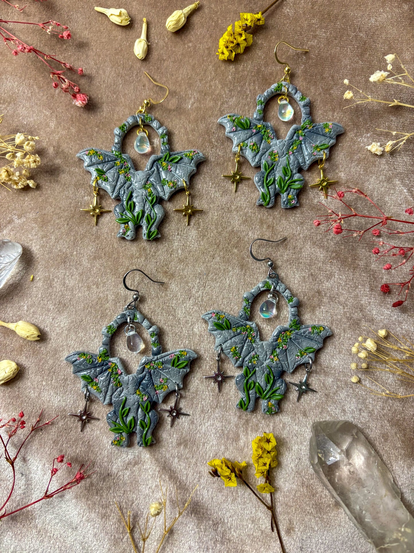 Stone Gargoyle Earrings
