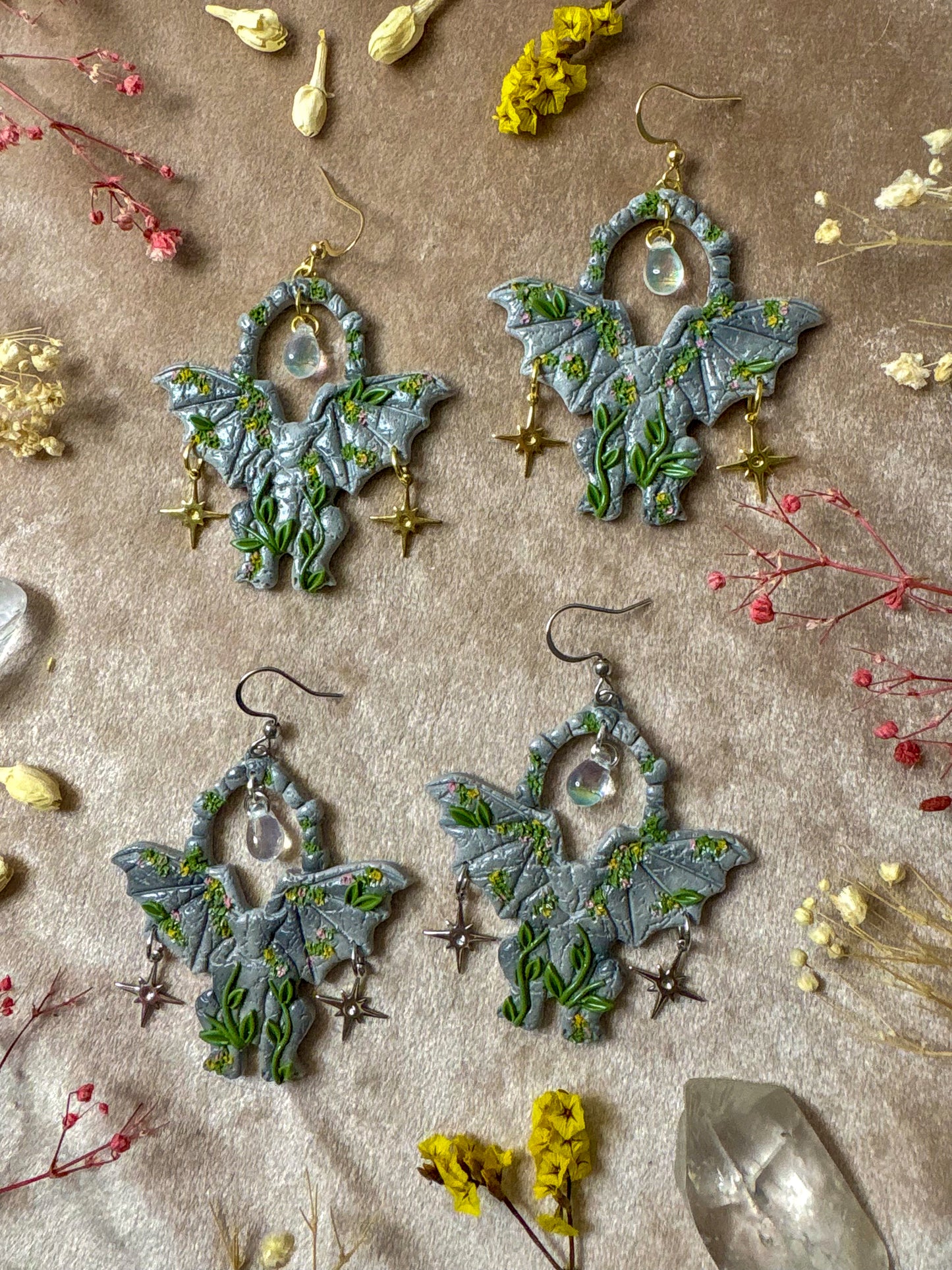 Stone Gargoyle Earrings