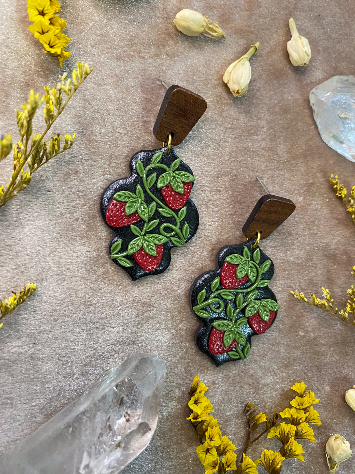 Strawberry Vine Earrings