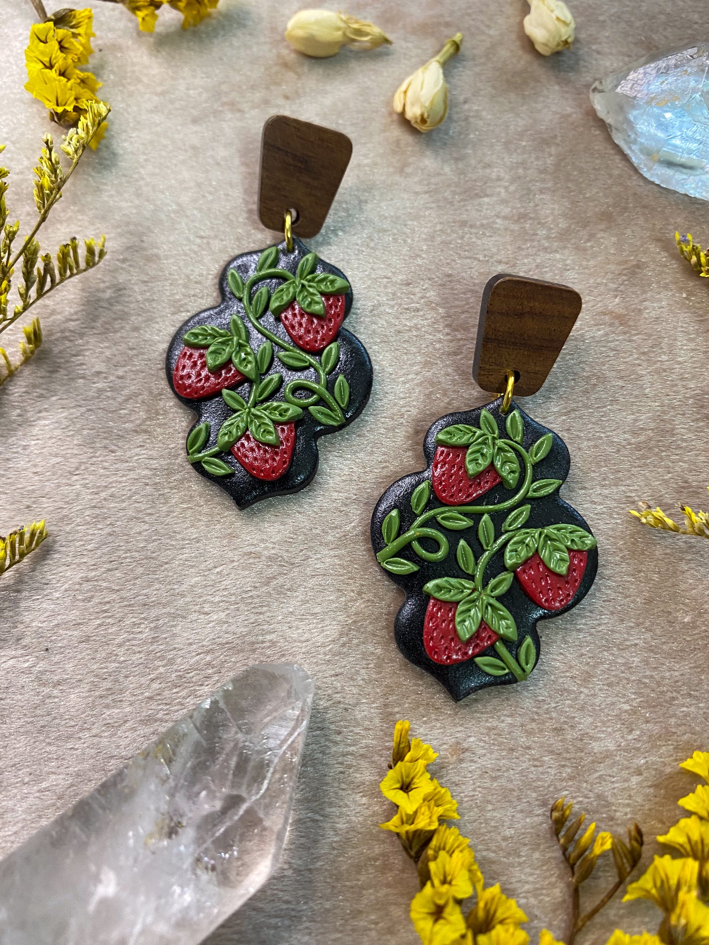 Strawberry Vine Earrings