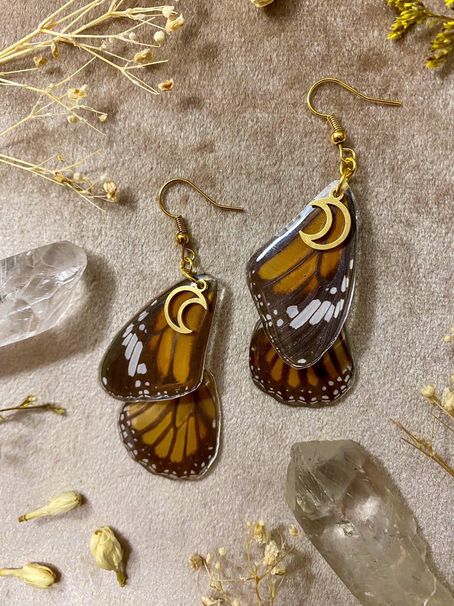 Monarch Butterfly Earrings (Double Wings)