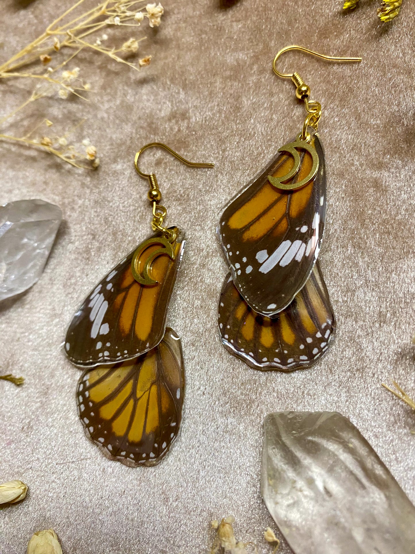 Monarch Butterfly Earrings (Double Wings)