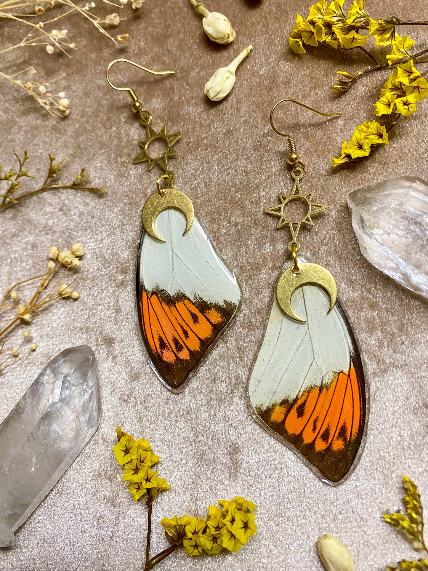 Great Orange Tip Butterfly Earrings