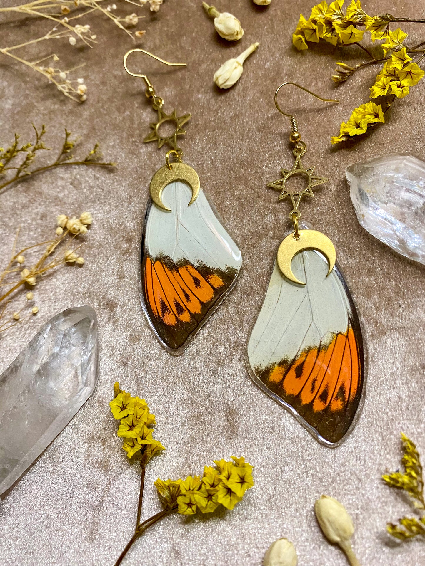 Great Orange Tip Butterfly Earrings