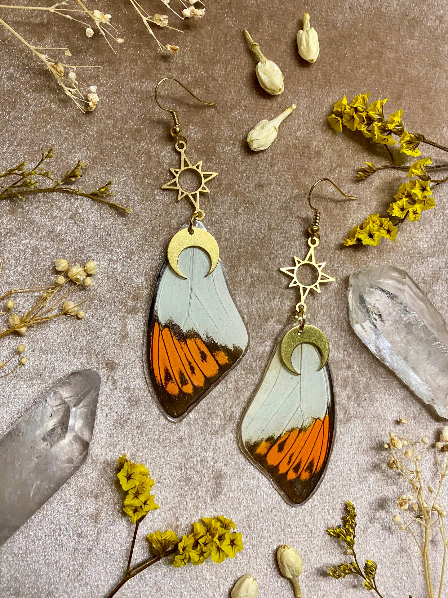 Great Orange Tip Butterfly Earrings