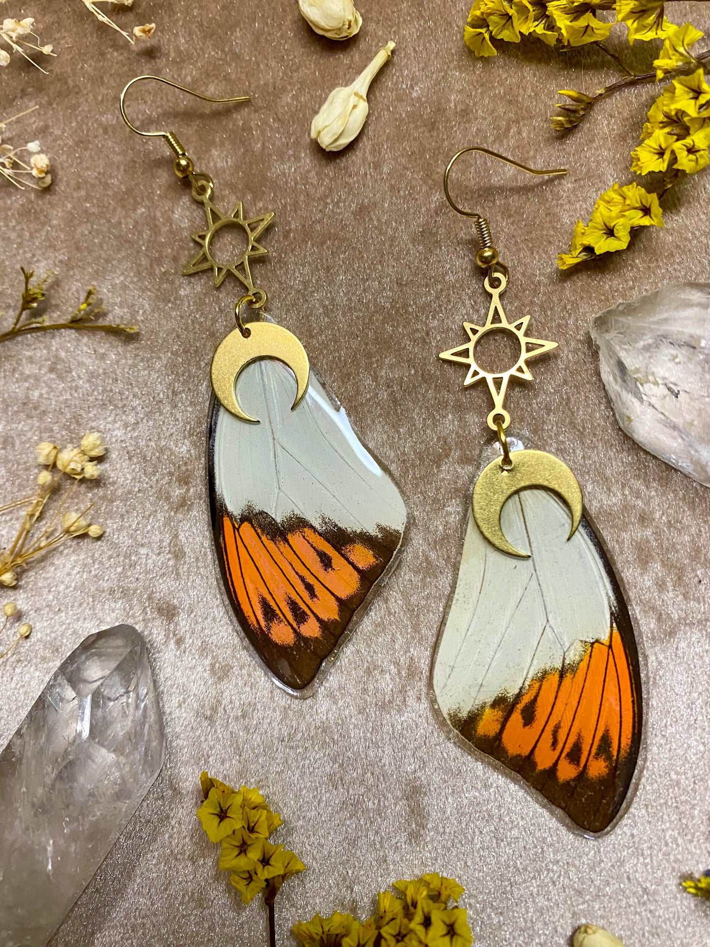 Great Orange Tip Butterfly Earrings