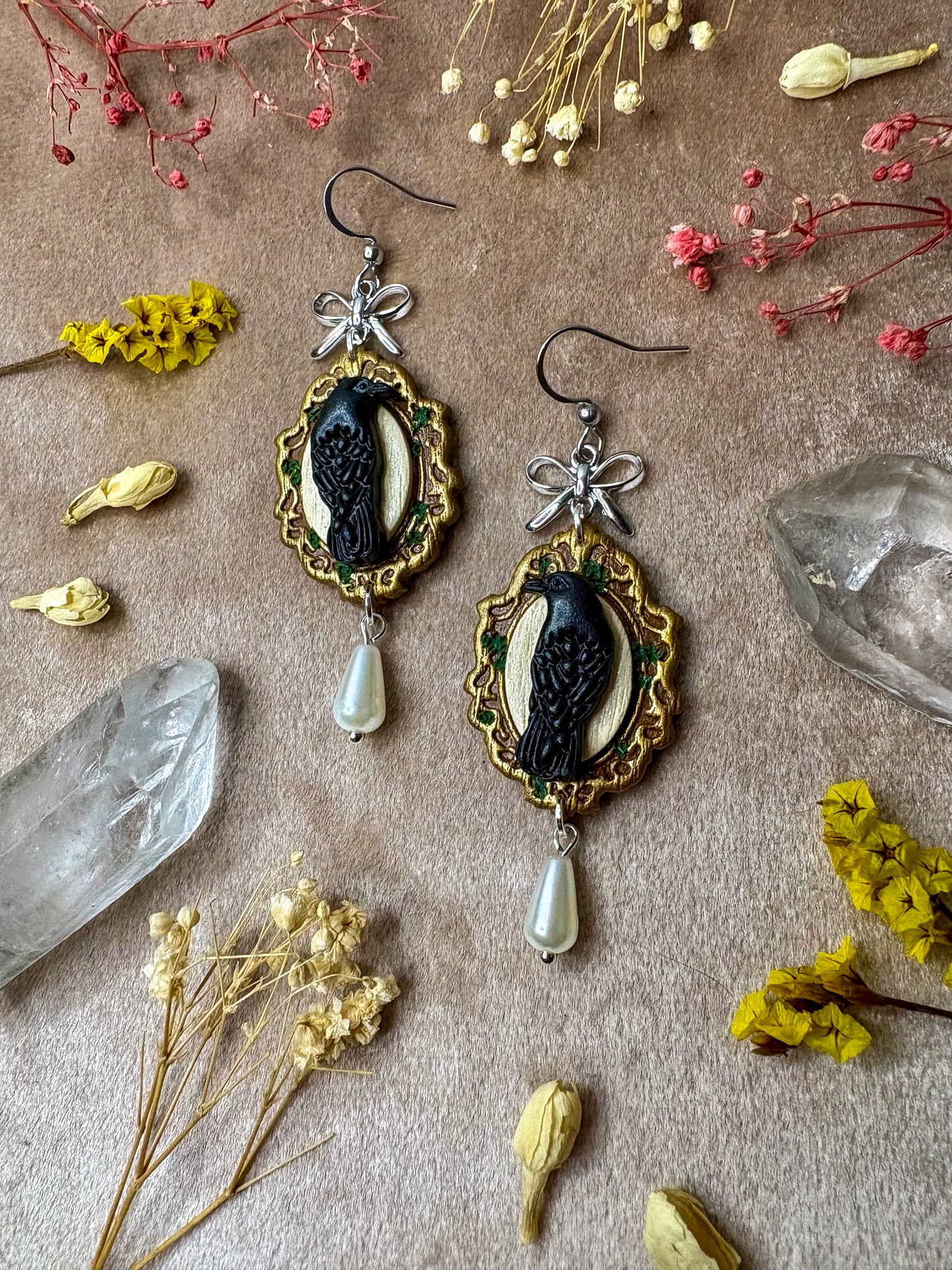 Raven Frame Earrings