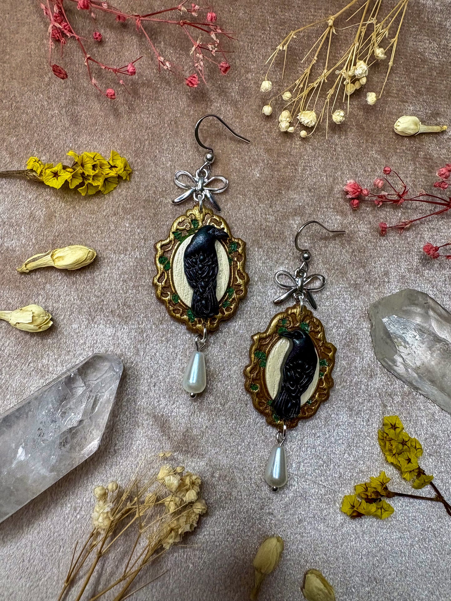 Raven Frame Earrings