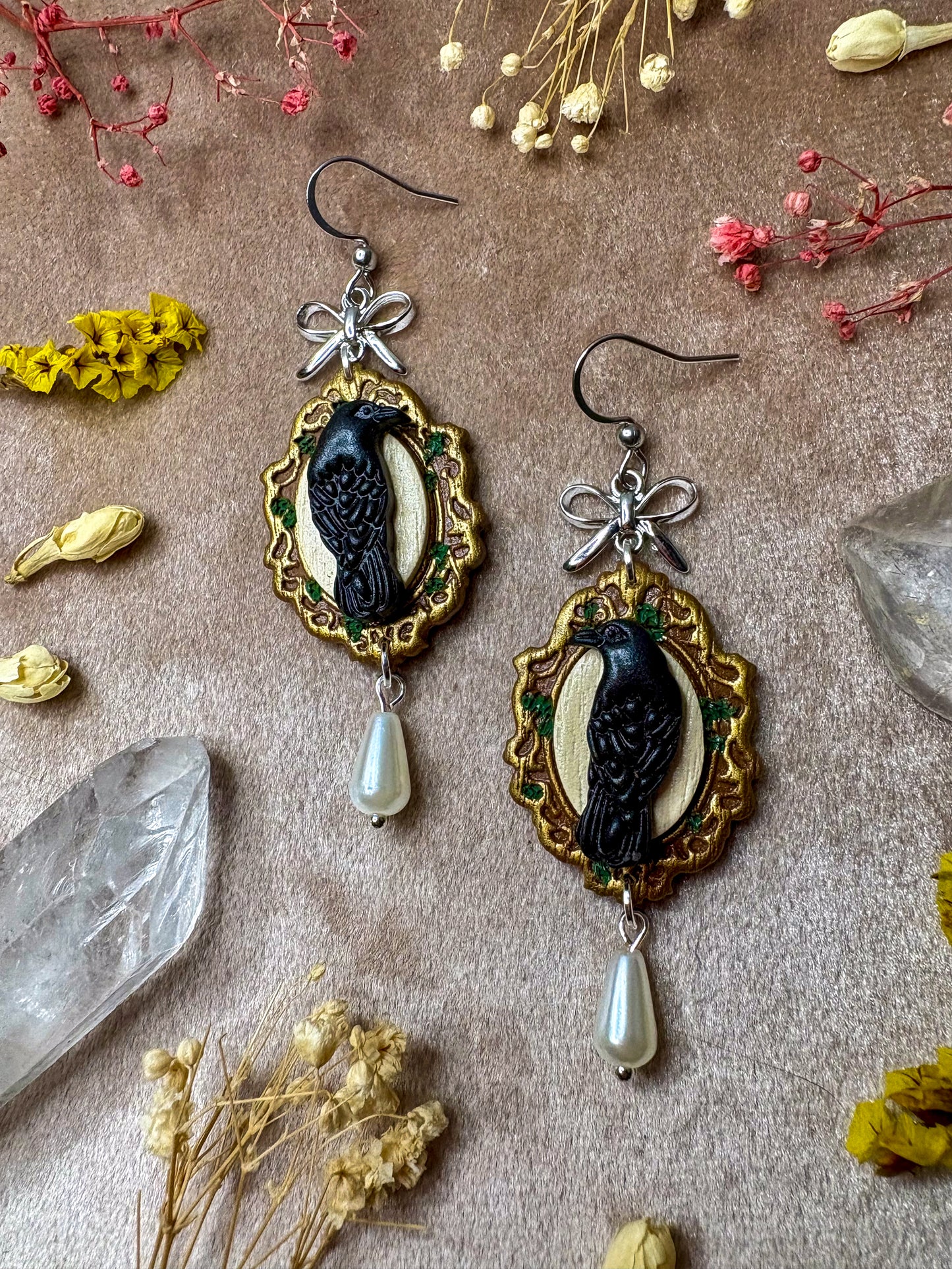 Raven Frame Earrings