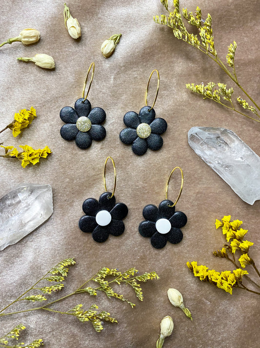 black daisy hoops